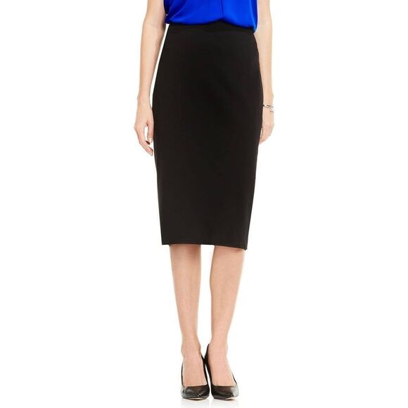 Vince Camuto Black Pull-On Pencil Skirt - Picture 1 of 8